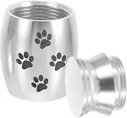 PENIKOKO Alloy Pet Cremation Urn for Dog Cat Ashes Compact Keepsake Memorial Jar Durable Pet Ashes Container with Lid for Remembrance Burial