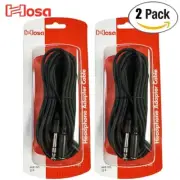 2-PACK Hosa 25FT MHE-325 3.5mm TRS Female To 1/4" TRS Male Extension Cable