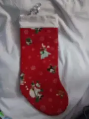 Christmas Stocking 18 Inch x 7 Inch Disney Mickey Mouse Handmade JoAnn Fabrics