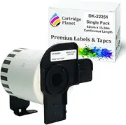 Cartridge Planet Compatible Tape Roll for Brother DK-22251 DK22251 62mm x 15.24m Continuous Length for Brother QL800 QL810W QL820NWB Label Printer