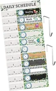 MYCENSE Daily Schedule Pocket Chart Scheduling Pocket Chart Educational Chart for Activity