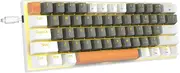 60% Mechanical Keyboard, E-YOOSO Red Switches Mechanical Gaming Keyboard Wired with LED Backlit, Ultra-Compact 60 Percent Computer Keyboard for Windows (Grey White)