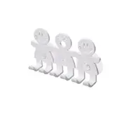 4 PCS Cute Smiley Suction Cup Hanging Toothbrush Holder Plastic Small Person Teeth Holder