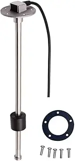 Boat Fuel Tank Sender 240-33Ohms Stainless Steel Sensor Water Fuel Gauge Sender Marine Fuel Sending Unit, for Boat Car Truck,16.5cm