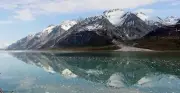 Landscape nature river mountains snowy mountain Custom Gaming Mat Desk