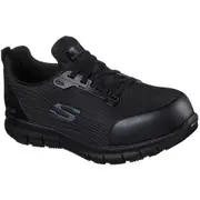 Skechers Womens Sure Track Jixie Slip Resistant Safety Shoes Black UK Size 5 (EU 38)