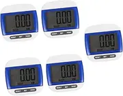 Gatuida 5pcs Pedometer Step Counter for Walking -Resistant Step Counter Tracker Measure Convenient Walking Counter Calorie Counter Step Counter Watch Sports Accessory Abs Blue