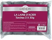 Liberon 004374 Steel Wool No. 000 - Wax - 3 x 30 gr