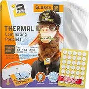 Thermal Laminating Pouches, 4.3 x 6.3 Inches, 3 Mil Thick, 50 Pack, Suited for Picture Size Laminating Sheets 4 x 6