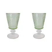 2x LVD Stemmed 16cm Red Wine Glass Cup Goblet Glassware Barware Apple Green