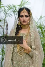 New Full handmade Bridal Mala Jewellery Set Indian Pakistani Choker earrings UK