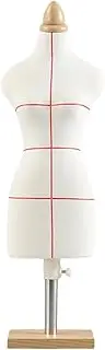 Amagogo Doll Dress Form Sewing Mannequin Dress Display Torso Rack Support Dressmaker Model Tailor Form Stand for Scene Layout Home , 46cm and Square Base