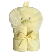 Ollie & Paige Kids/Children Hooded Bath Towel/Wrap Puddles The Duck Yellow