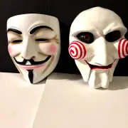 Guy Fawkes Quality heavy resin Masks Vendetta / Jigsaw billy the puppet 9 inch