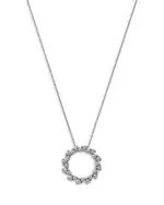 Roberto Coin 18K White Gold Diamond Marquesa Small Swirl Pendant Necklace, 18