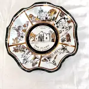 NEW Houze Art Vintage Six Missions Fluted 7in. Dish The Alamo