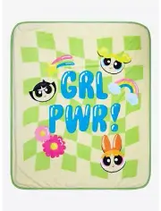 Powerpuff Girls GRL PWR CHECK BLANKET 50 X 60 NEW