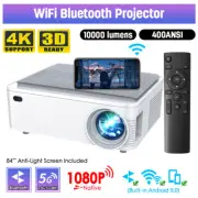 5G 1080P WiFi Projector 4K Bluetooth Android Video Movie Home Theater Cinema USB
