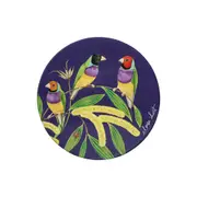 Maxwell & Williams Eloise Short Lyric Round Coaster 10cm - Gouldian Finch