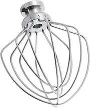 [MMOBIEL] 6-Wire Whip Attachment Replacement Stainless Steel Whisk Compatible with KitchenAid K45, KSM15, KSM110, KSM103 KSM75 KN15, KSM90 Stand Mixer - Egg Cream Stirrer - Batter Whip Mayonnaise Mixer