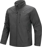 [33,000ft] Mens Waterproof Jackets Fleece Lining Softshell Jackets mens Outdoor Windproof Work Hiking Jackets for Men with Zip Pocket