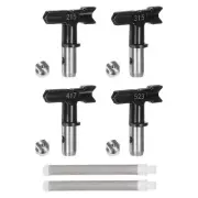 6 Pcs Black Airless Paint Sprayer Nozzles with Airless Spray Gun Filters
