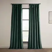 Dark Green velvet curtain Rod Pocket Velvet Drapes Velvet curtains living room