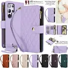 For Samsung S25 S24 S23 S22 S21 S20 Ultra FE S10 Leather Flip Wallet Case Cover