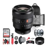 Sony FE 50mm f/1.4 GM Lens (Sony E) (SEL50F14GM) + 64GB Card + Filter Kit + More