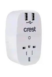 NEW Crest Universal Double Travel Adapter With USB - AUS