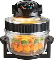 [Quest] 43850 Multi-Function Halogen Oven/Healthy Air Fryer / 17L Capacity with 5L Extender Ring / 60 Minute Timer/Self-Cleaning Function / 125-250°C Temperature Control
