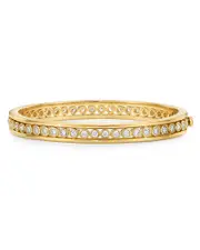 Temple St. Clair 18K Yellow Gold Celestial Diamond Eternity Bangle Bracelet