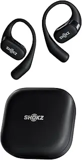 [SHOKZ] OpenFit for 2023 Open-Ear True Wireless Bluetooth Headphones with Microphone, Earbuds with Earhooks, Sweat Resistant, Fast Charging, 28HRS Playtime, Black