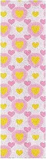 Amooorous Colorful Yellow Heart Peach Grip Tape roll for Skateboards Anti Slip Grip Tape for Scooter Non-Skid Cruiser Griptape 33×9 Inch
