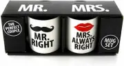 Mr. & Mrs. Coffee Mug Set By Our Name is Mud Mr. Right & Mrs. Always Right Mugs