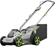 Lawn Mower Cordless 40V, 16 Inch Foldable Lawn Mower with 50L Collection Bag, 7 Cutting Heights Adjustable Electric Lawn Mower, 4.0AH Battery and Super Charger Included