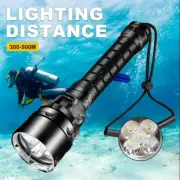 LED Diving Flashlight IPX8 Waterproof Underwater Torch Lamp Lanter Scuba Light