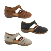 Jemma Myla Ladies Shoes Open Style Leather Upper Closed Back Stitched Top Light weight