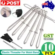 10x BODKIN - METAL ELASTIC THREADER FOR WAIST BAND / EASY SEWING TOOL AU