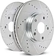 Power Stop JBR1595XPR Rear Evolution Drilled & Slotted Rotor Pair