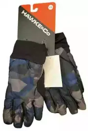 HAWKE & CO. Lightweight Nylon Patterned Gloves In Fractal Camo L/XL