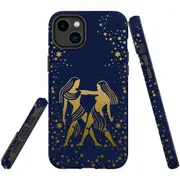For iPhone 14 Plus Case Tough Protective Cover, Gemini Drawing