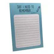 Funny gift note pad Memo Pad shit i have to remeber humorous novelty present