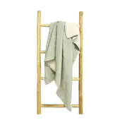 Manly Kantha Sage Ribbed Throw Blanket