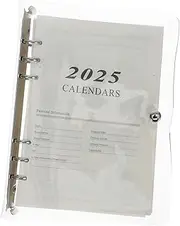 Operitacx Daily Planner Notebook with Transparent Cover Portable Agenda Organizer for Home Office Use for Travel Journaling and Taking