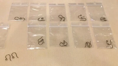 10 Pairs of Antiqued Brass Ear Wires