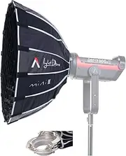 Aputure Light Dome Mini III -Φ58*32.7cm Circular Mini Bowens Mount Softbox: Quick Setup with Foldable Design, Compatibility for Aputure & Amaran & Other Bowens Continuous Light