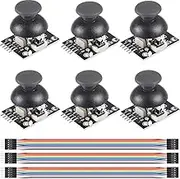 YOUMILE 6 pcs Dual-axis XY Joystick Module PS2 Joystick Control Lever Sensor KY-023 with DuPont Cable for Arduino