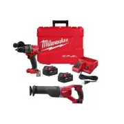 Milwaukee Hammer Drill Kit 1/2" + SAWZALL Reciprocating Saw 18V Li-Ion Brushless