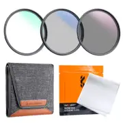 K&F Concept 77mm UV CPL ND4 Camera Lens Filter Kit + Cleaning Pen + Filter Pouch